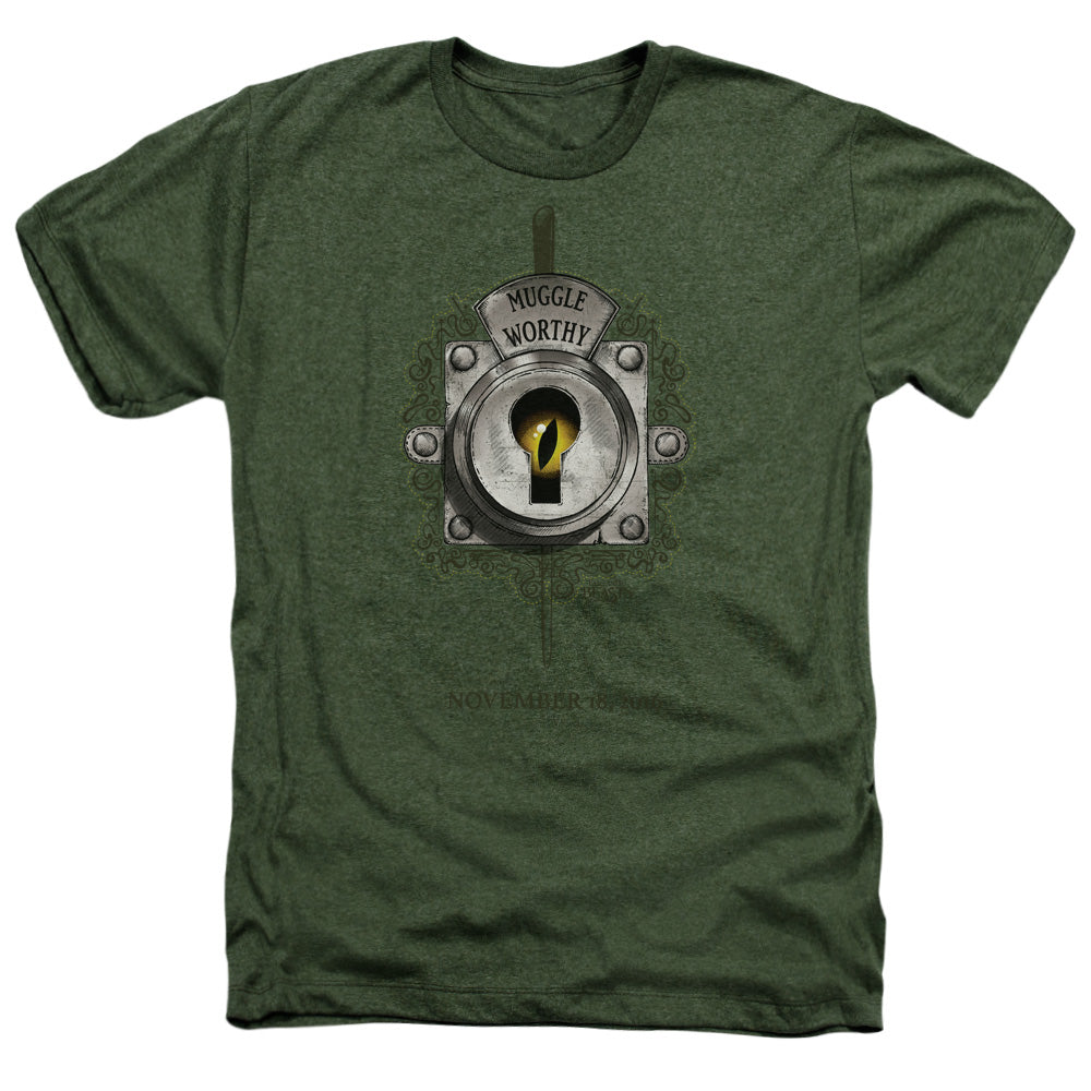 FANTASTIC BEASTS/MUGGLE WORTHY - ADULT HEATHER - MILITARY GREEN