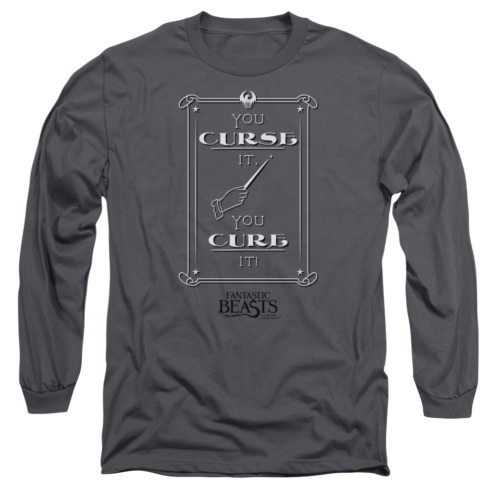 FANTASTIC BEASTS/CURSE IT -  L/S ADULT 18/1  - CHARCOAL