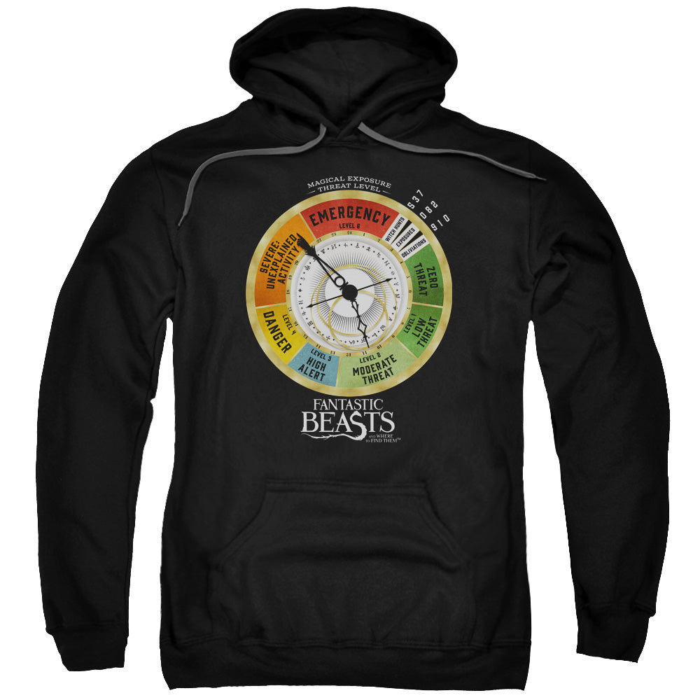 FANTASTIC BEASTS/THREAT GAUGE - ADULT PULLOVER HOODIE - BLACK