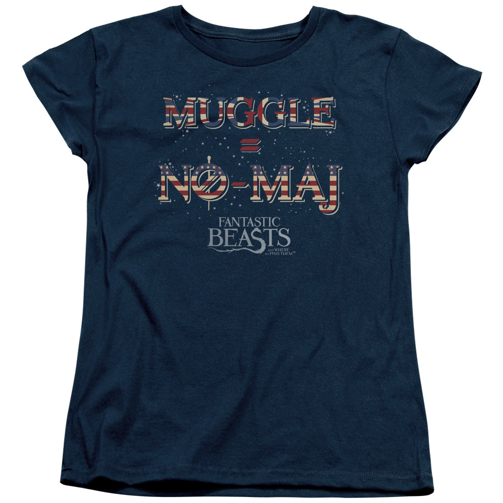FANTASTIC BEASTS/UK US NO MAJ - S/S WOMENS TEE - NAVY