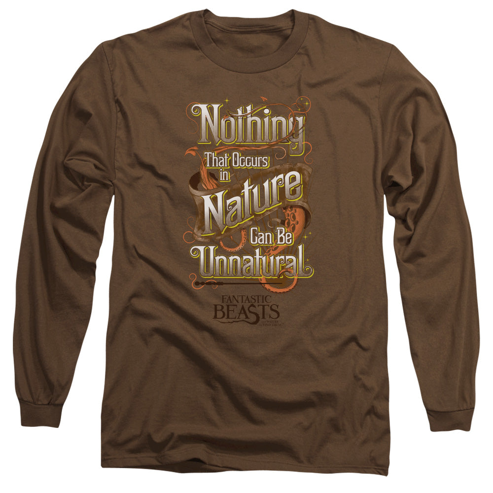 FANTASTIC BEASTS/UNNATURAL -  L/S ADULT 18/1  - COFFEE