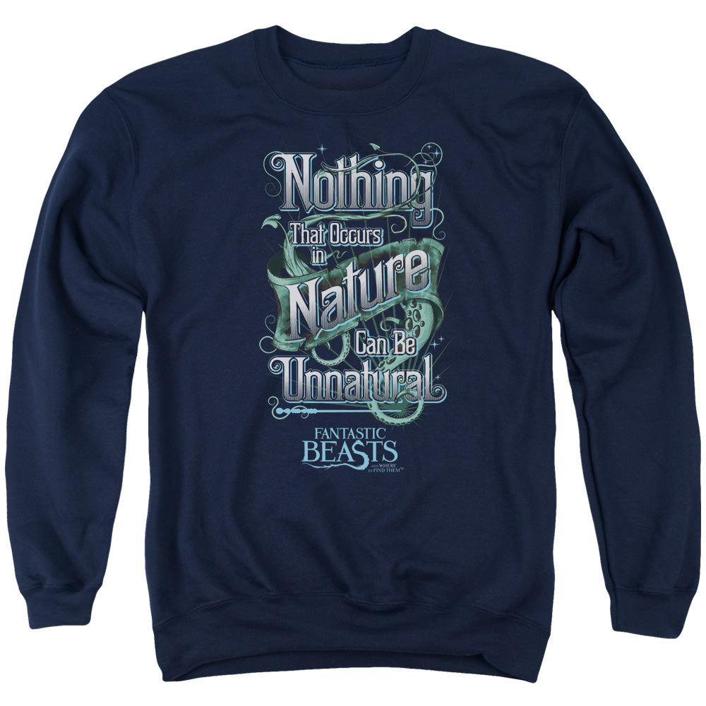FANTASTIC BEASTS/UNNATURAL - ADULT CREWNECK SWEATSHIRT - NAVY