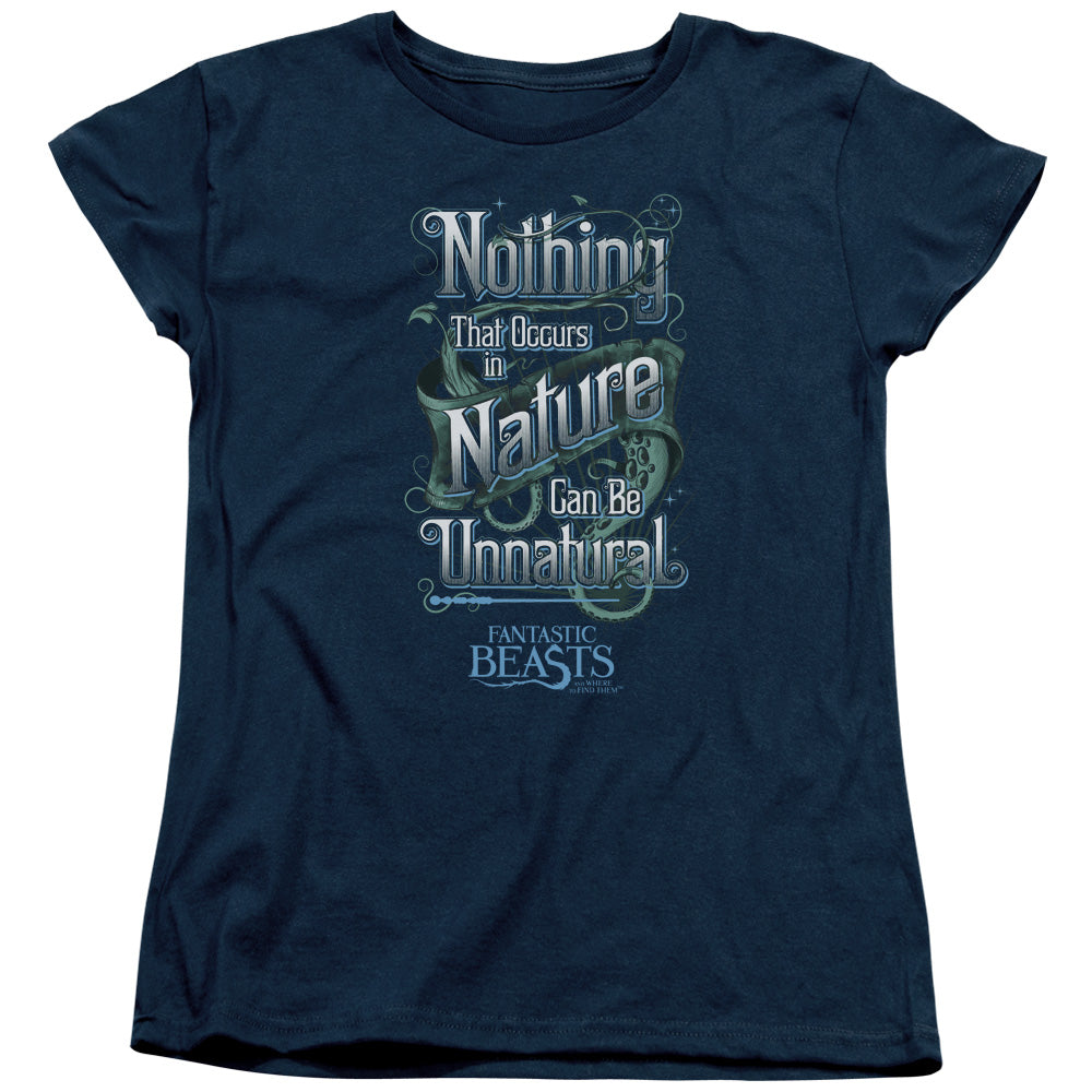 FANTASTIC BEASTS/UNNATURAL - S/S WOMENS TEE - NAVY