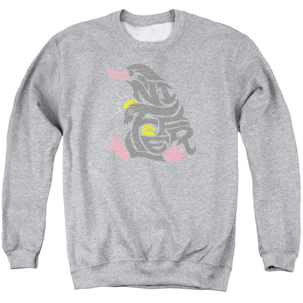 FANTASTIC BEASTS/NIFFLER - ADULT CREWNECK SWEATSHIRT - ATHLETIC HEATHER