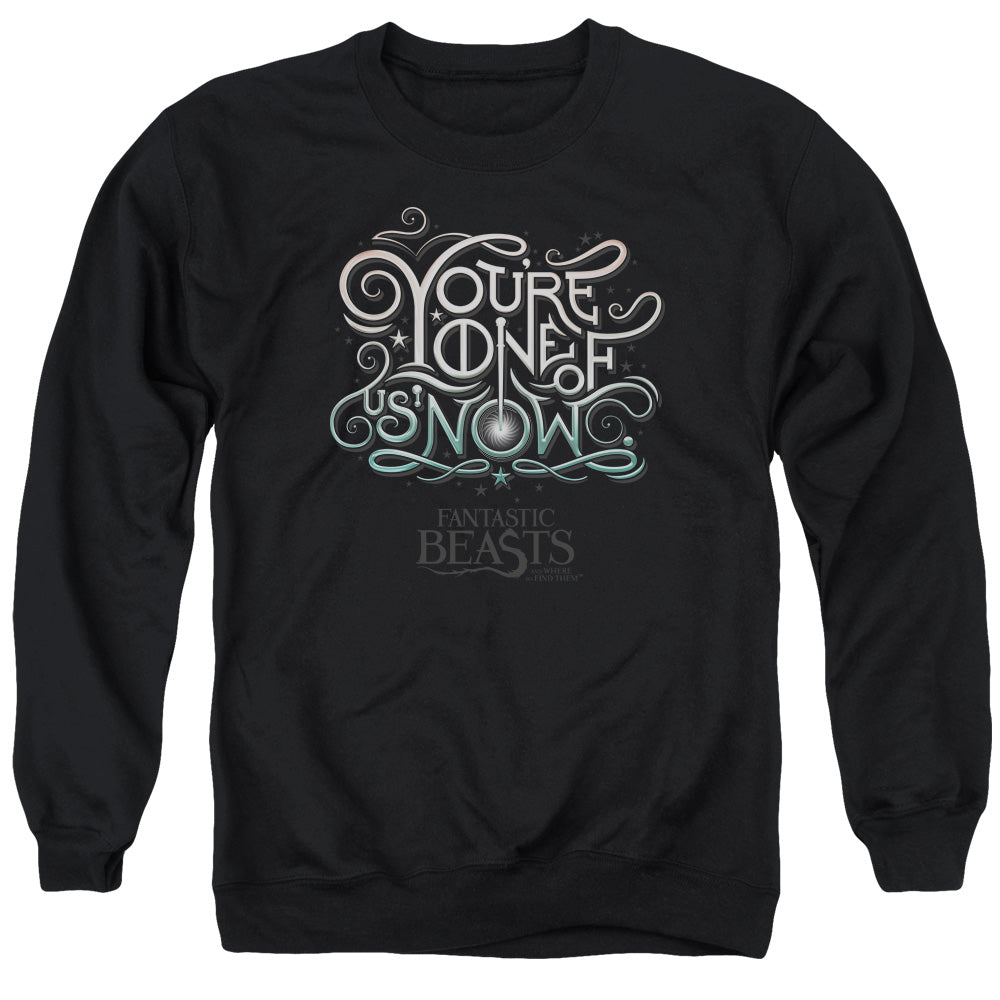 FANTASTIC BEASTS/ONE OF US - ADULT CREWNECK SWEATSHIRT - BLACK