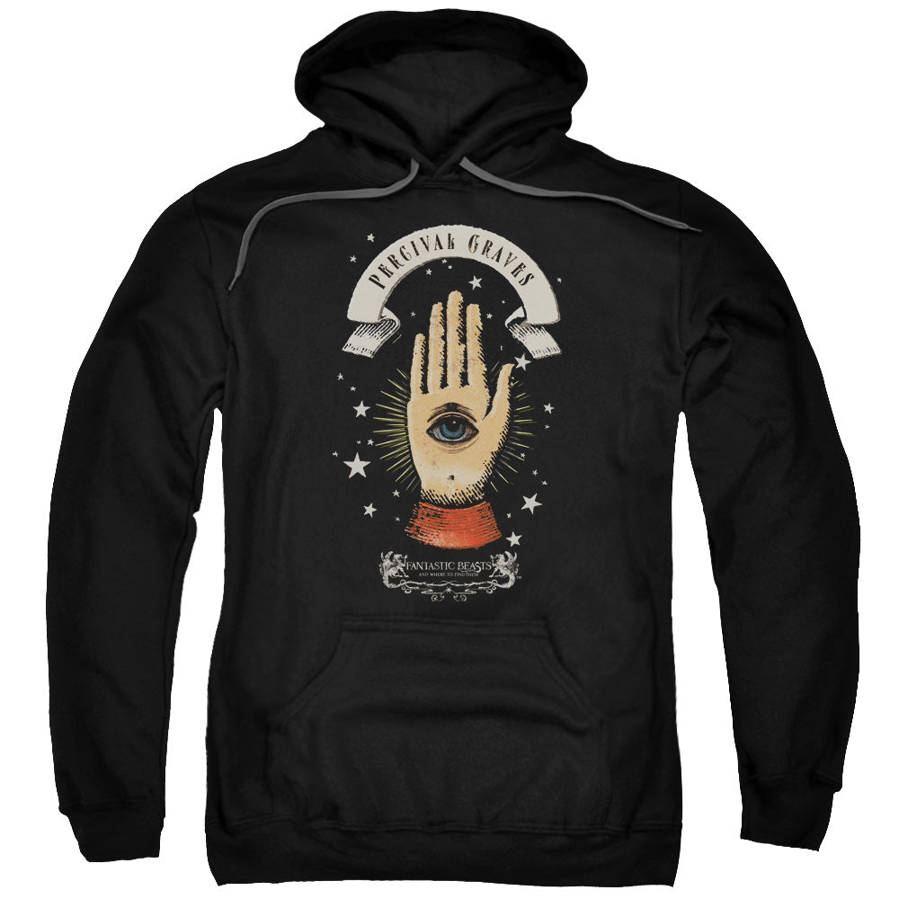 FANTASTIC BEASTS/PERCIVAL GRAVES - ADULT PULLOVER HOODIE - BLACK