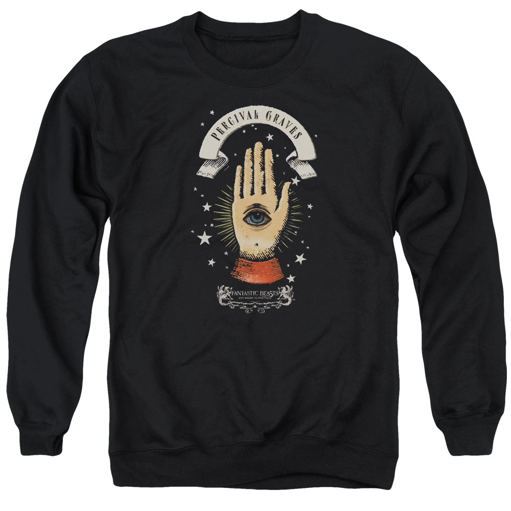 FANTASTIC BEASTS/PERCIVAL GRAVES - ADULT CREWNECK SWEATSHIRT - BLACK