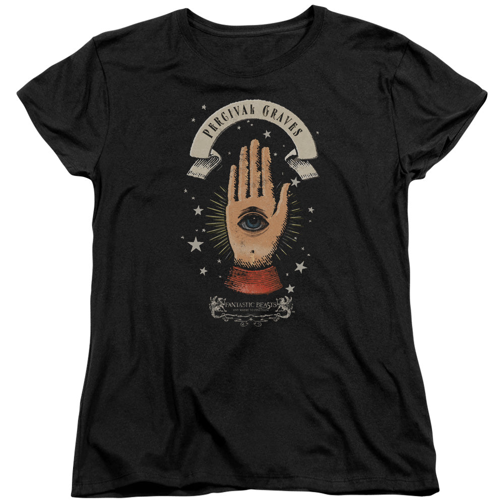 FANTASTIC BEASTS/PERCIVAL GRAVES - S/S WOMENS TEE - BLACK