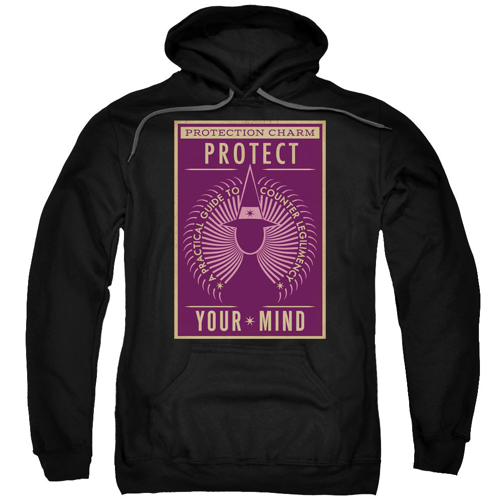 FANTASTIC BEASTS/PROTECT YOUR MIND - ADULT PULLOVER HOODIE - BLACK