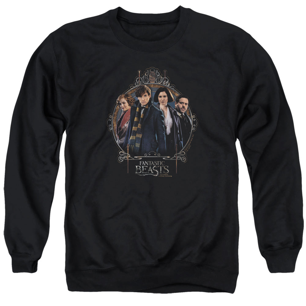 FANTASTIC BEASTS/GROUP PORTRAIT - ADULT CREWNECK SWEATSHIRT - BLACK