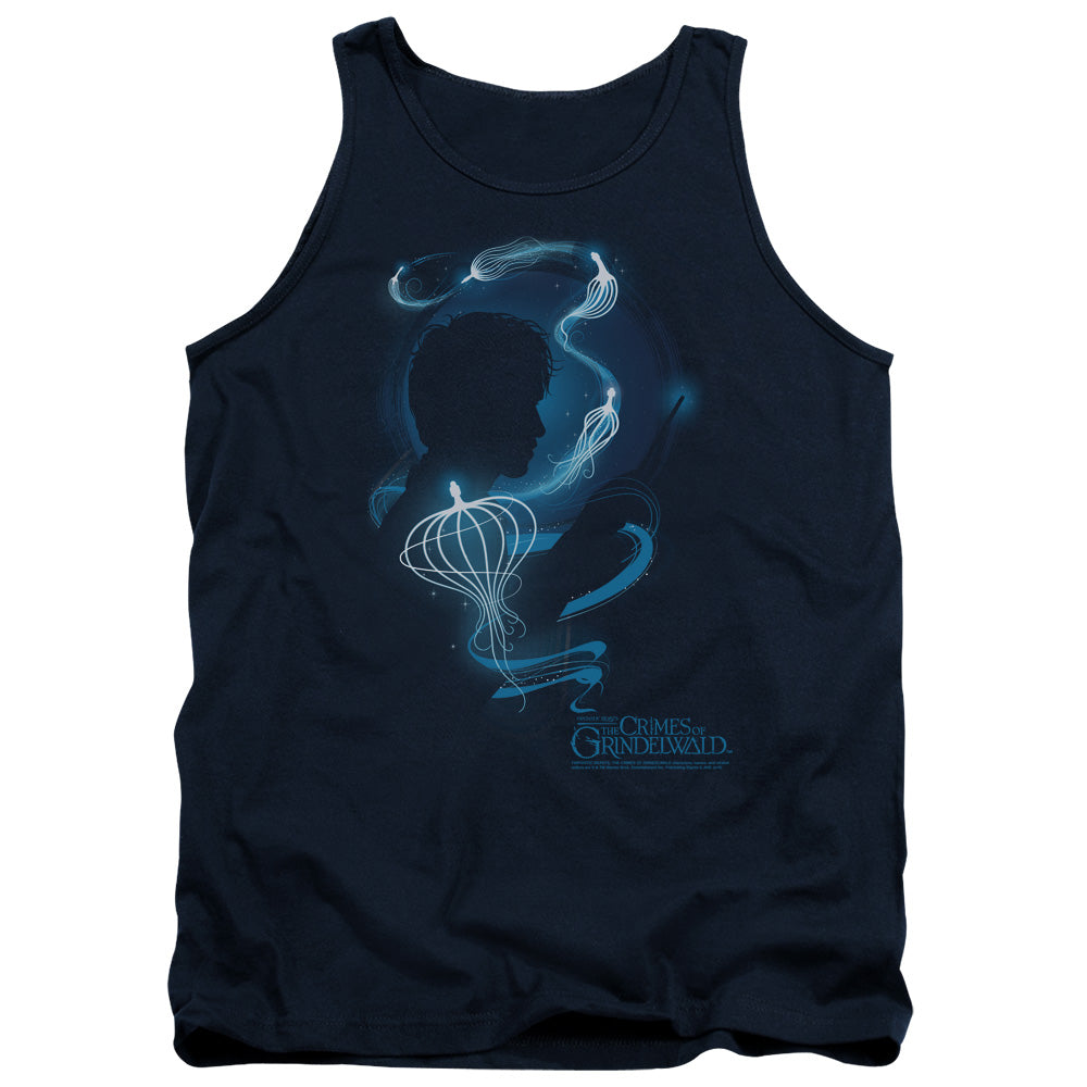 FANTASTIC BEASTS 2/NEWT SILHOUETTE - ADULT TANK - NAVY
