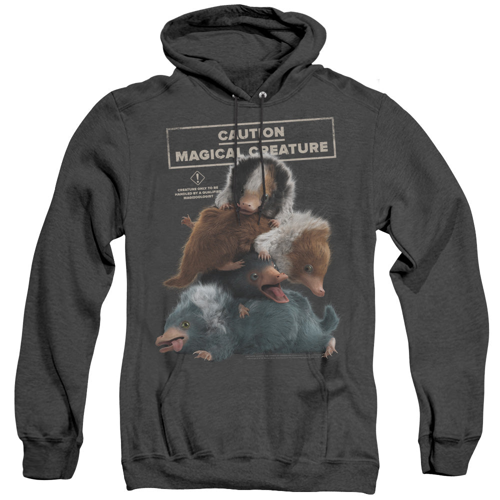FANTASTIC BEASTS 2/CUDDLE PUDDLE - ADULT HEATHER HOODIE - BLACK