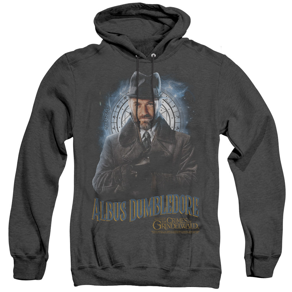 FANTASTIC BEASTS 2/DUMBLEDORE - ADULT HEATHER HOODIE - BLACK