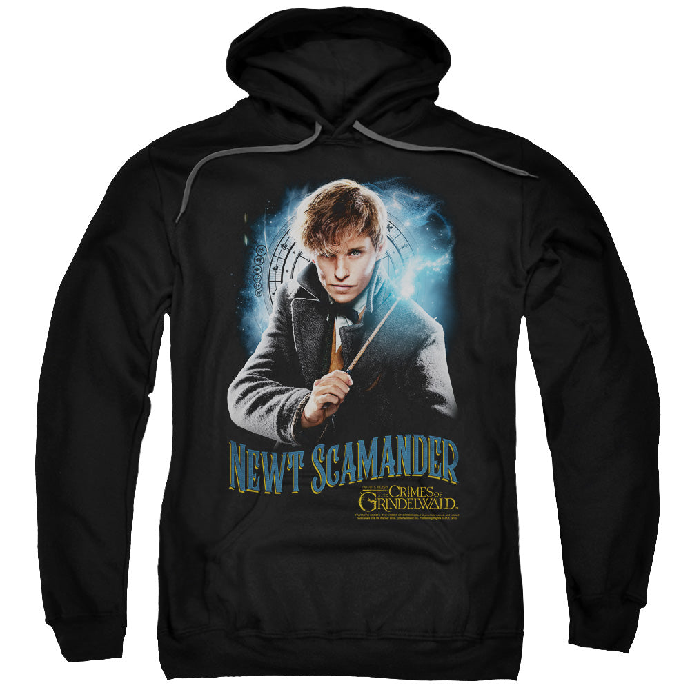 FANTASTIC BEASTS 2/SCAMANDER MONOGRAM - ADULT PULLOVER HOODIE - BLACK