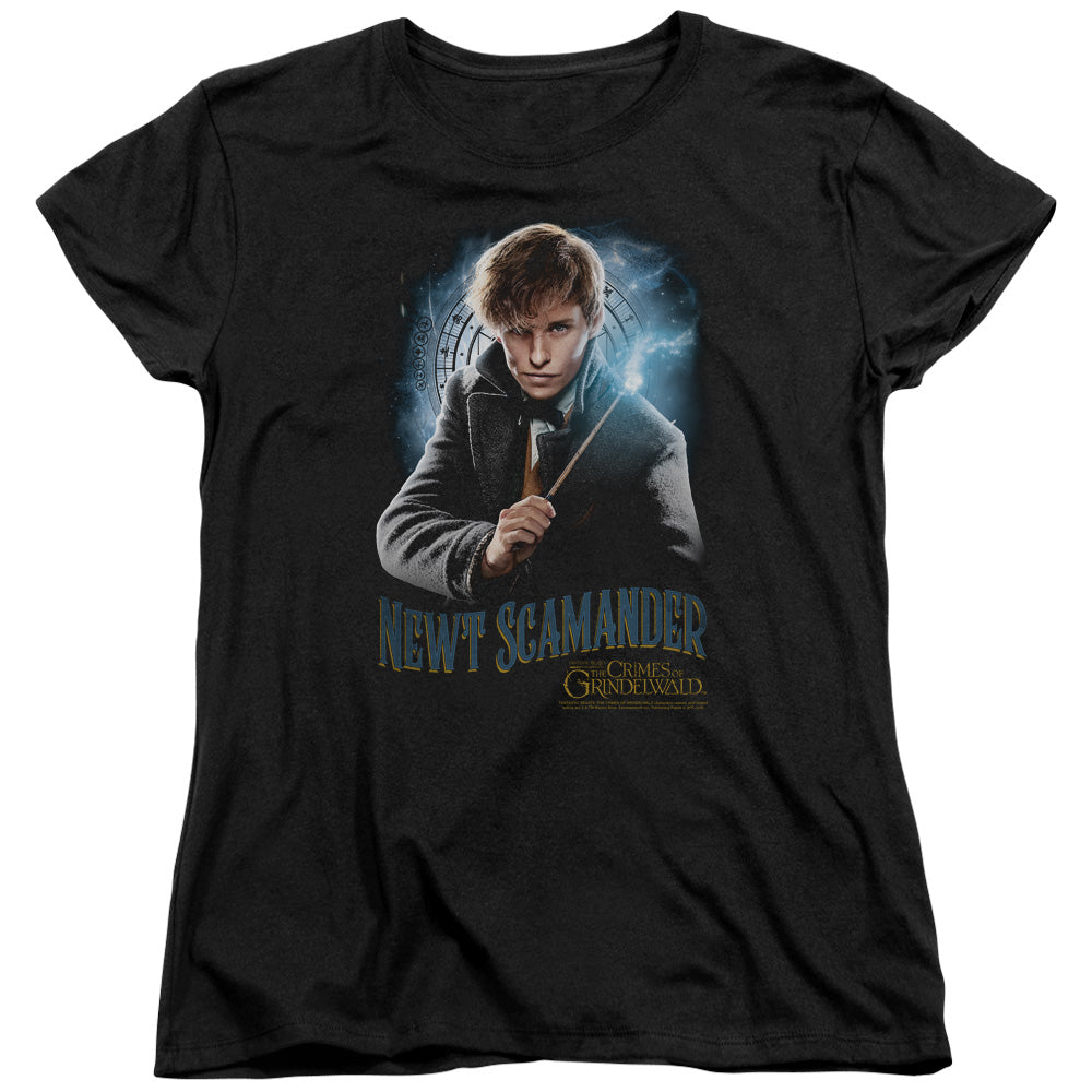 FANTASTIC BEASTS 2/SCAMANDER MONOGRAM - S/S WOMENS TEE - BLACK