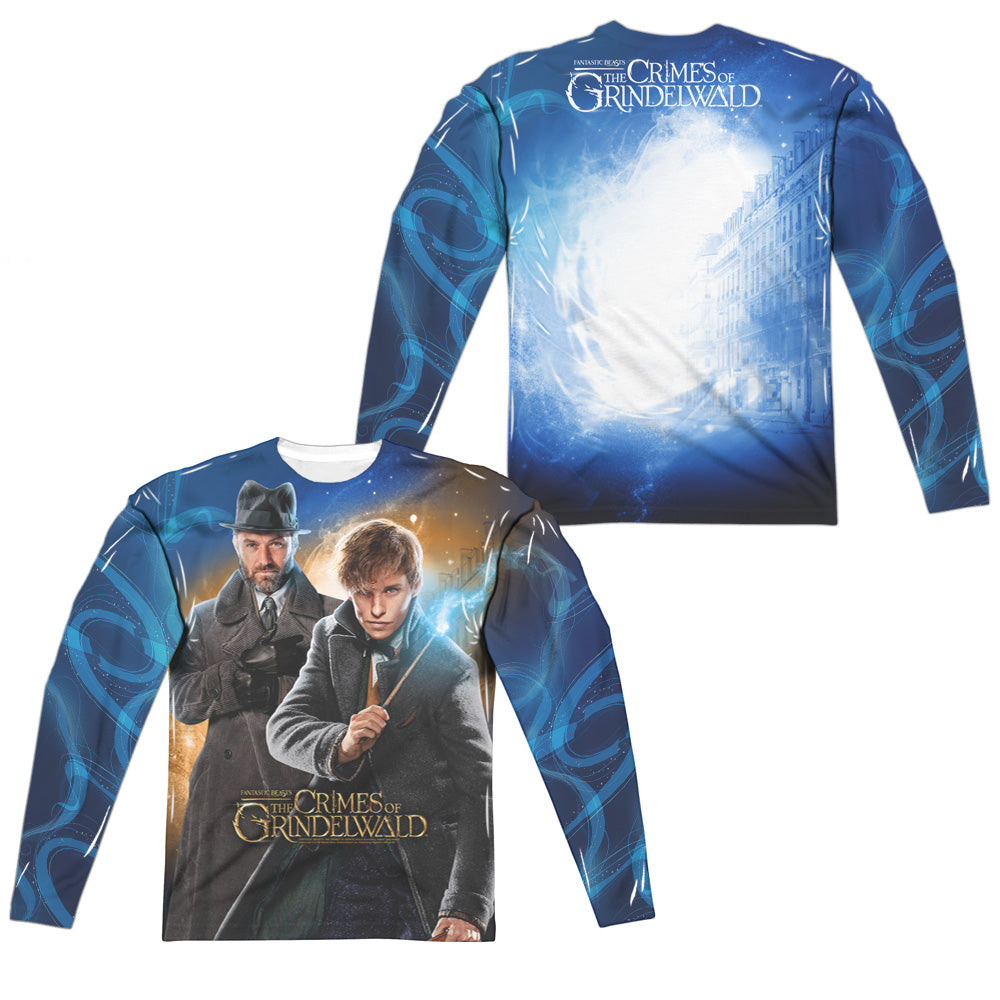 FANTASTIC BEASTS 2/TEAM UP (FRONT/BACK PRINT) - L/S ADULT POLY CREW  - MULTI