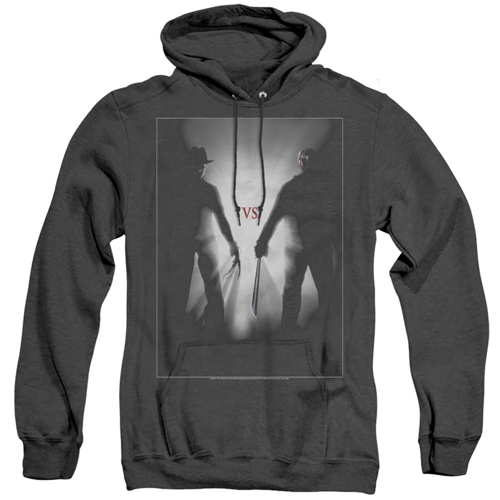 FREDDY VS JASON/SILHOUETTES - ADULT HEATHER HOODIE - BLACK