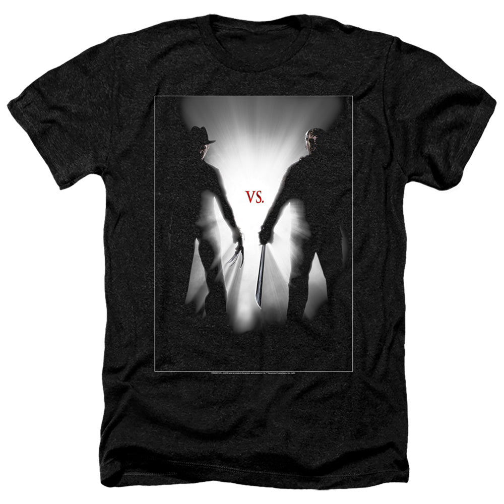 FREDDY VS JASON/SILHOUETTES - ADULT HEATHER - BLACK