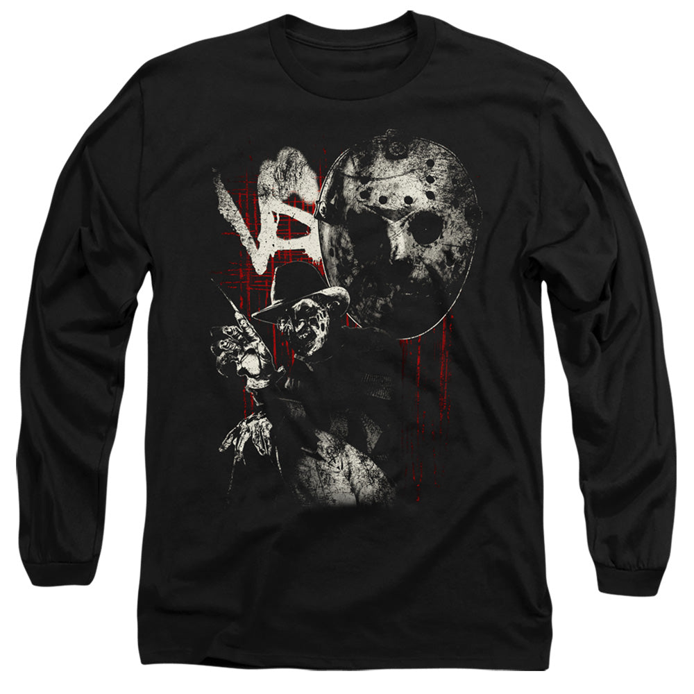 FREDDY VS JASON/SCRATCHES - L/S ADULT 18/1 - BLACK