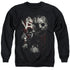 FREDDY VS JASON/SCRATCHES - ADULT CREWNECK SWEATSHIRT - BLACK