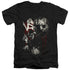 FREDDY VS JASON/SCRATCHES - S/S ADULT V-NECK 30/1 - BLACK