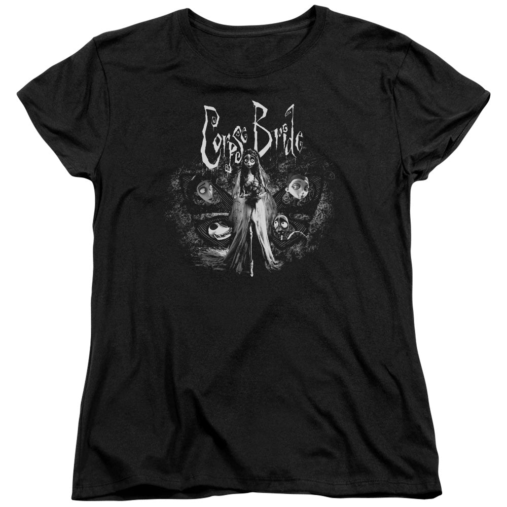 CORPSE BRIDE/BRIDE TO BE - S/S WOMENS TEE - BLACK