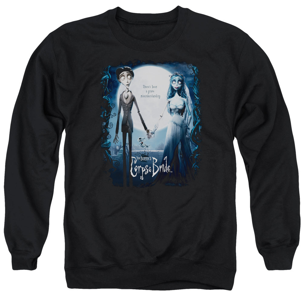 CORPSE BRIDE/POSTER - ADULT CREWNECK SWEATSHIRT - BLACK