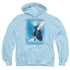 POLAR EXPRESS/BIG TRAIN - ADULT PULLOVER HOODIE - LIGHT BLUE