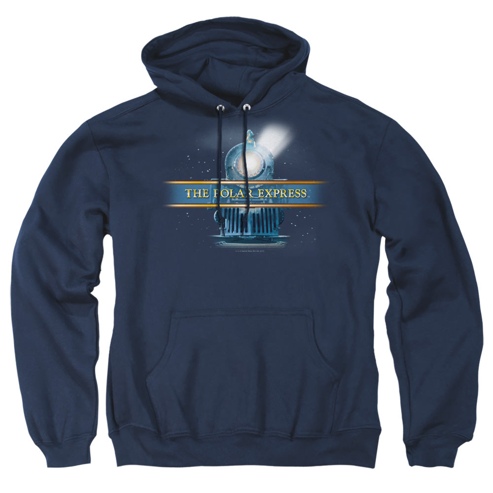 POLAR EXPRESS/TRAIN LOGO - ADULT PULLOVER HOODIE - NAVY