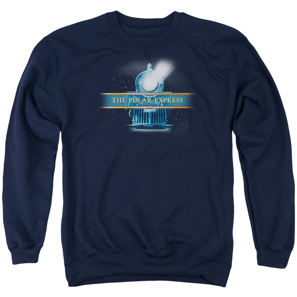 POLAR EXPRESS/TRAIN LOGO - ADULT CREWNECK SWEATSHIRT - NAVY