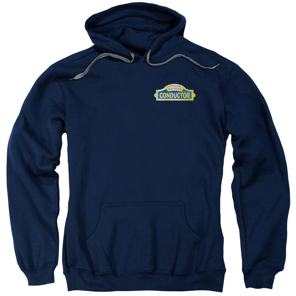 POLAR EXPRESS/CONDUCTOR - ADULT PULLOVER HOODIE - NAVY