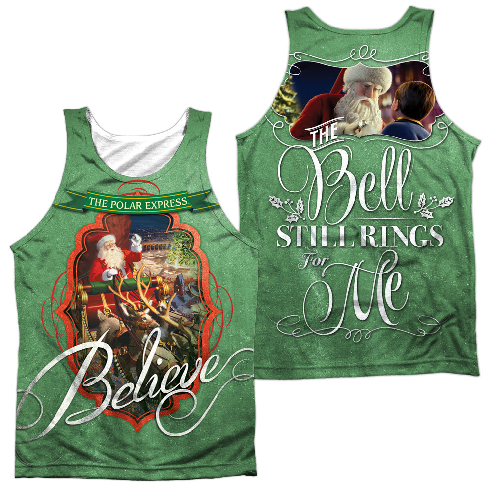 POLAR EXPRESS/SANTA (FRONT/BACK PRINT) - ADULT POLY TANK TOP - MULTI