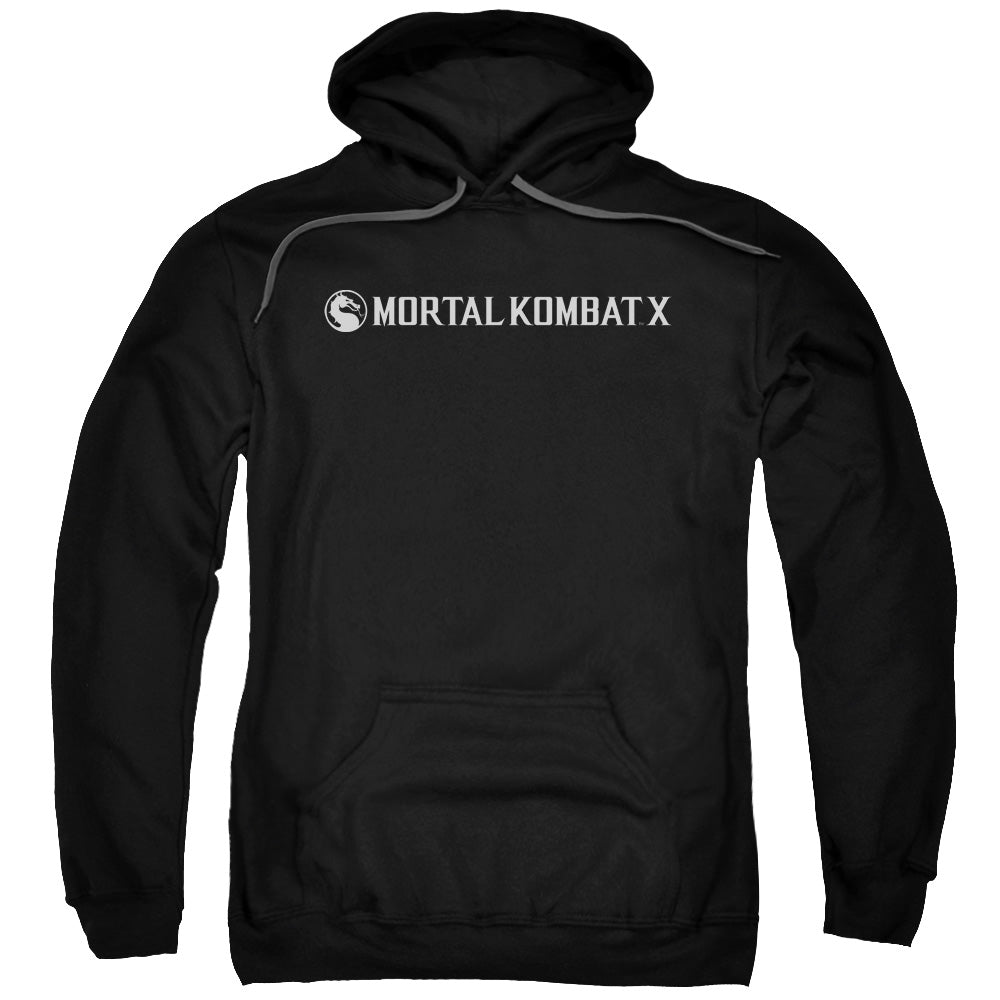 MORTAL KOMBAT X/HORIZONTAL LOGO - ADULT PULLOVER HOODIE - BLACK