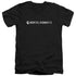 MORTAL KOMBAT X/HORIZONTAL LOGO - S/S ADULT V-NECK 30/1 - BLACK