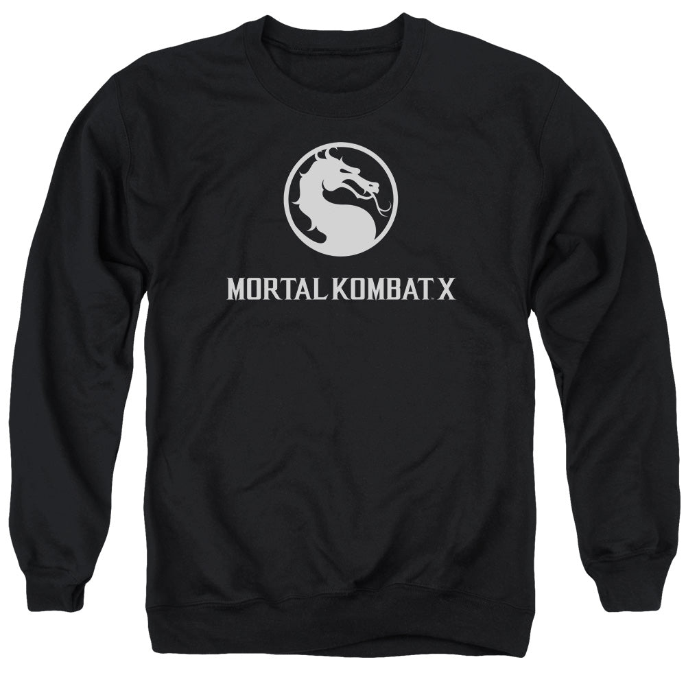 MORTAL KOMBAT X/DRAGON LOGO - ADULT CREWNECK SWEATSHIRT - BLACK