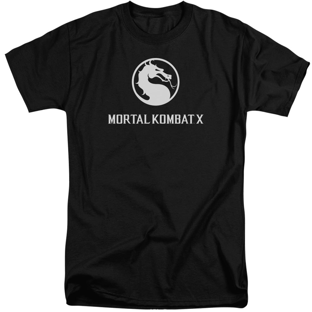 MORTAL KOMBAT X/DRAGON LOGO - S/S ADULT TALL 18/1 - BLACK