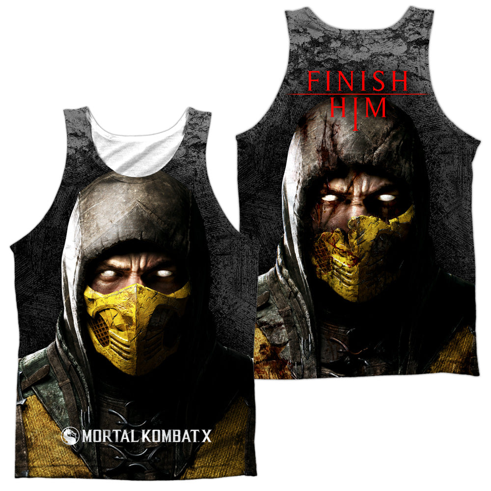 MORTAL KOMBAT X/FINISH HIM (FRONT/BACK PRINT)-ADULT POLY TANK TOP - MULTI