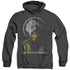 MORTAL KOMBAT X/SCORPION BUST - ADULT HEATHER HOODIE - BLACK