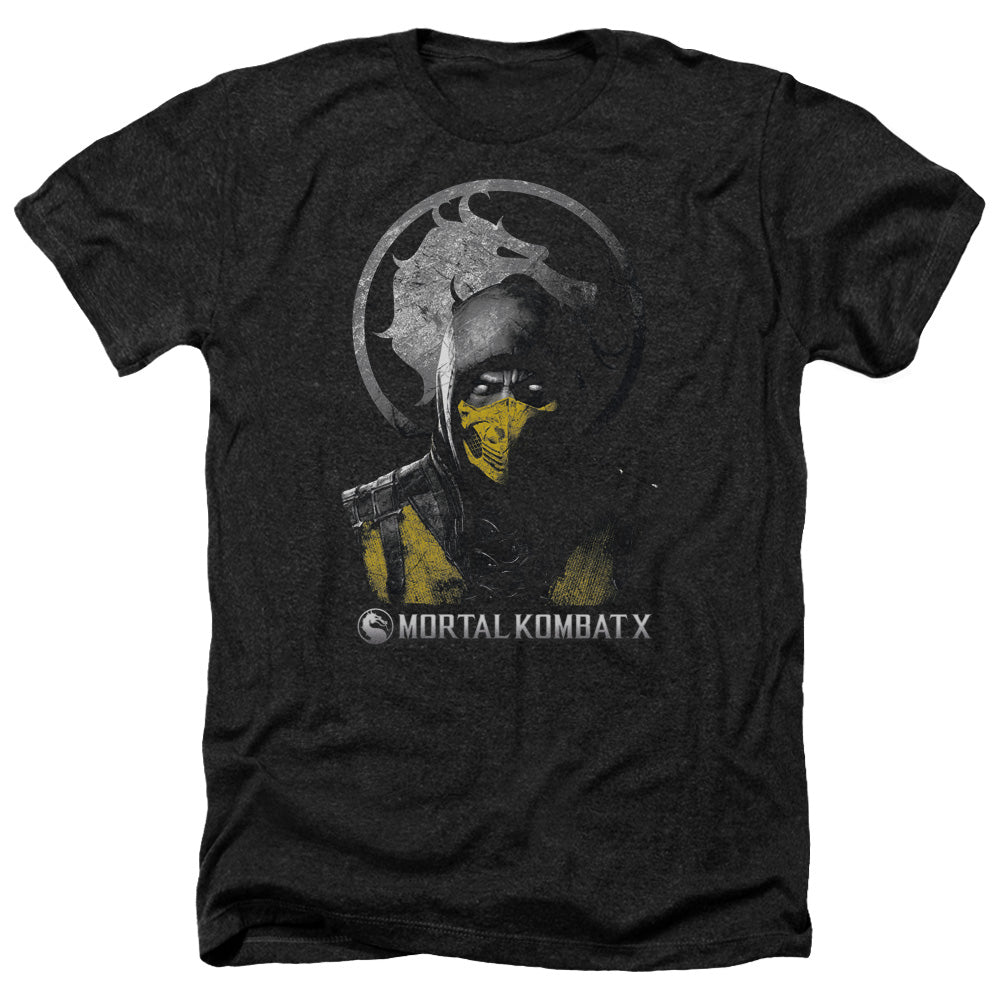 MORTAL KOMBAT X/SCORPION BUST - ADULT HEATHER - BLACK