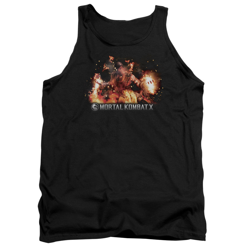MORTAL KOMBAT X/SCORPIO FLAMES - ADULT TANK - BLACK