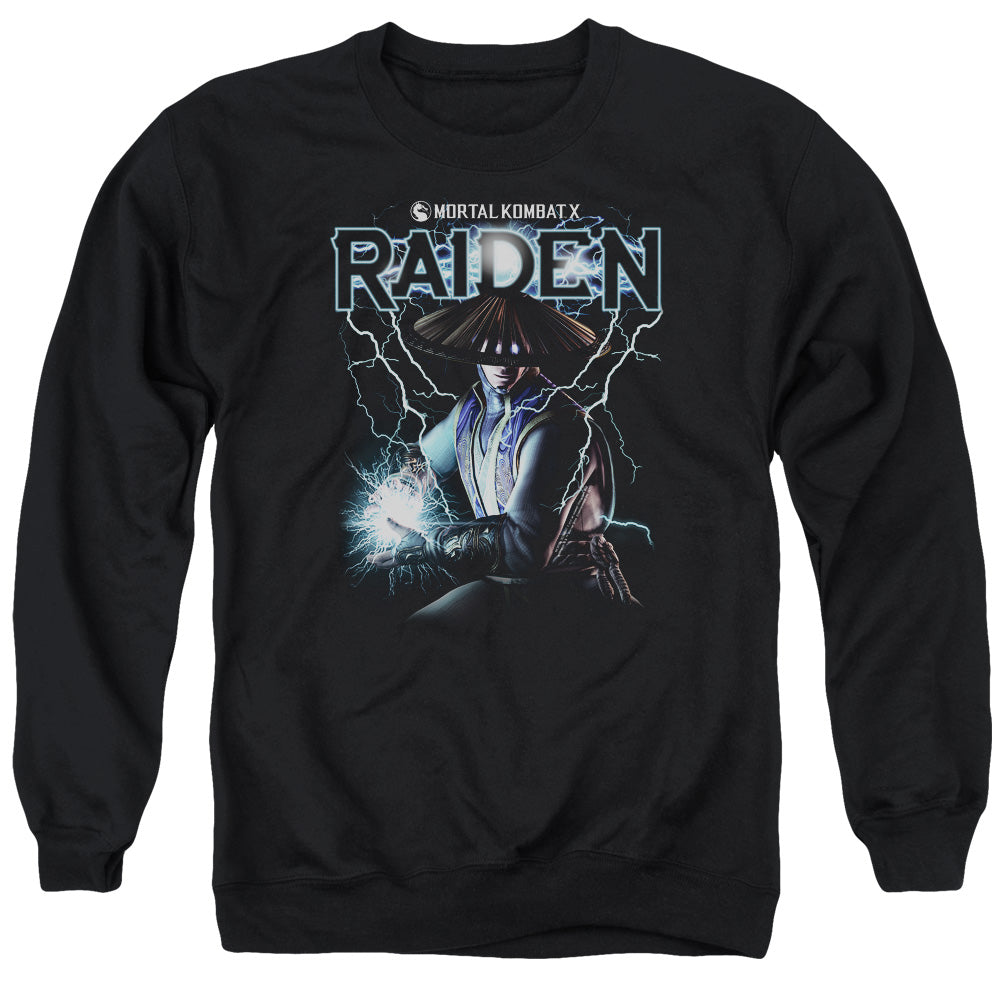 MORTAL KOMBAT/RAIDEN - ADULT CREWNECK SWEATSHIRT - BLACK