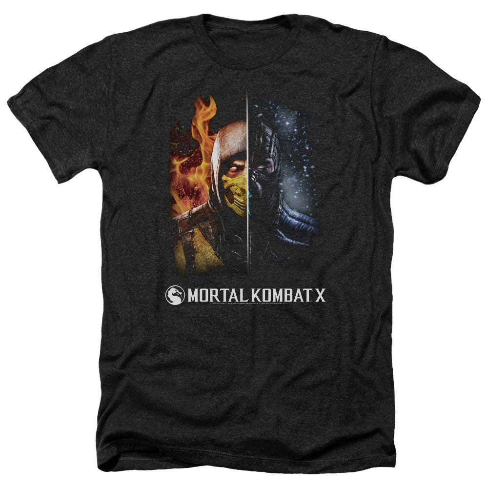 MORTAL KOMBAT/FIRE AND ICE - ADULT HEATHER - BLACK