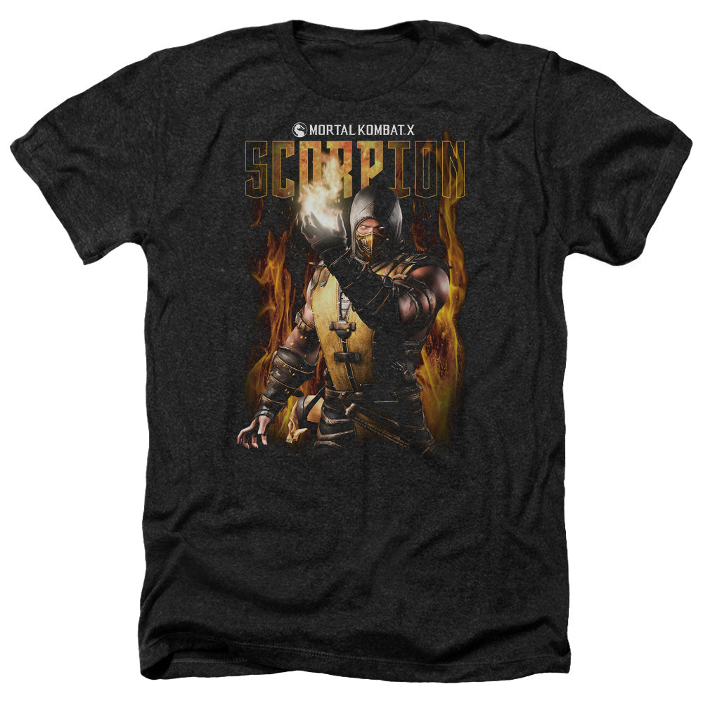 MORTAL KOMBAT/SCORPION - ADULT HEATHER - BLACK
