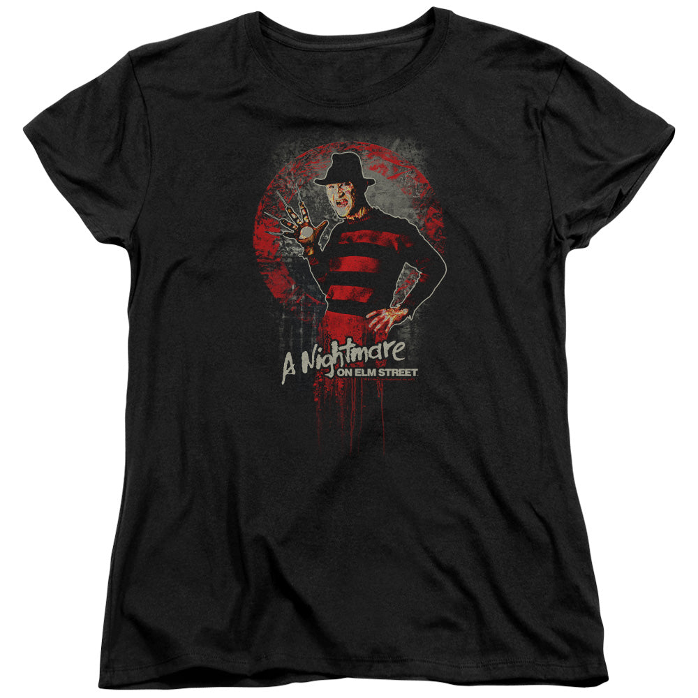 NIGHTMARE ON ELM STREET/THIS IS GOD - S/S WOMENS TEE - BLACK