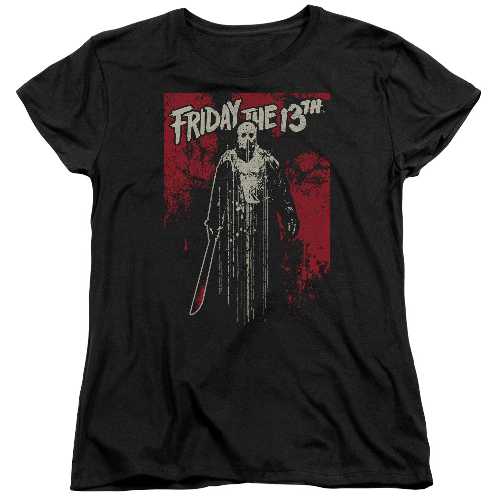 FRIDAY THE 13TH/DRIP - S/S WOMENS TEE - BLACK