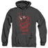 NIGHTMARE ON ELM STREET/ONE TWO FREDDYS COMING FOR YOU - ADULT HEATHER HOODIE - BLACK