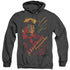 NIGHTMARE ON ELM STREET/FREDDY CLAWS - ADULT HEATHER HOODIE - BLACK