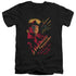NIGHTMARE ON ELM STREET/FREDDY CLAWS - S/S ADULT V-NECK 30/1 - BLACK