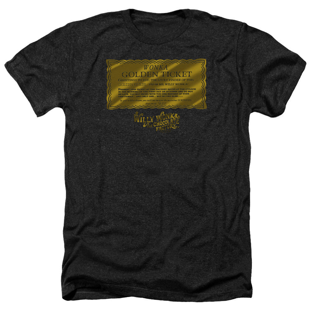 WILLY WONKA AND THE CHOCOLATE FACTORY/GOLDEN TICKET - ADULT HEATHER - BLACK