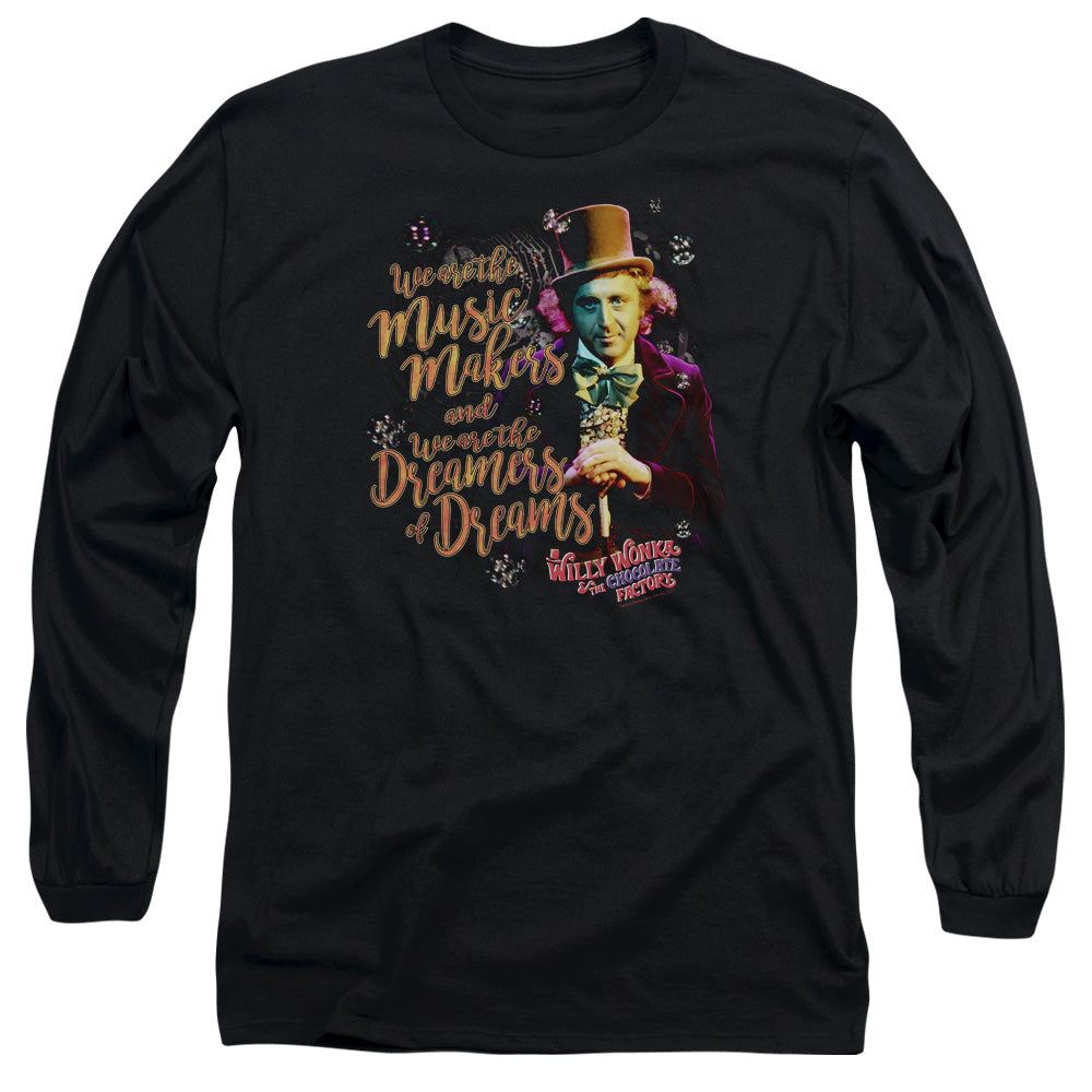 WILLY WONKA AND THE CHOCOLATE FACTORY/MUSIC MAKERS -  L/S ADULT 18/1  - BLACK
